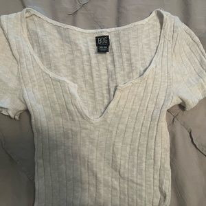Ivory Short Sleeve Bohemian Urban Outfitters Top